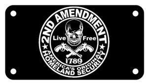 2nd Amendment Motorcycle ATV 4" x 7" License Plate USA Patriotic Version VI - Picture 1 of 1