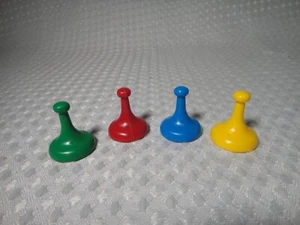 1992 Parker Brothers Sorry Replacement Parts Pieces Pawns Set of 4 Colors - Picture 1 of 4