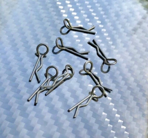 8x RC Karosserieklammern Body Clips Klipp Splint 18mm 1/12 1/14 1/18 schwarz - Bild 1 von 4