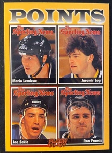 Lemieux,Jagr, Sakic,R. Francis 1996-97 Points Leader The Sporting News #141 - Picture 1 of 2
