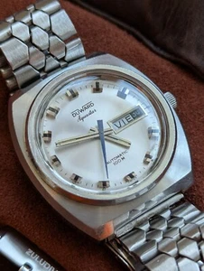 Vintage 1970s Duward Aquastar Automatic Watch, ETA 2789, Spanish Day wheel, VGC - Picture 1 of 18