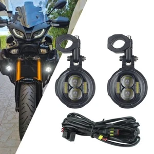Motorcycle Headlight Fog Lamp Led Auxiliary Driving Light For Honda-Kawasaki - Foto 1 di 7