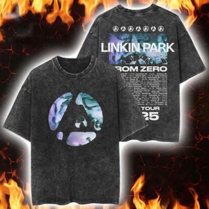 VTG Linkin Park From Zero World Tour 2025 Merch Swirl Tour Retro Washed T-Shirt - Picture 1 of 5
