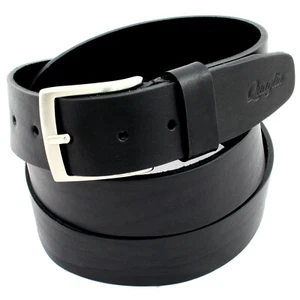 Cintura Uomo Pelle Nero Cuoio Taglie Forti Extra Lunga Artigianale Made In Italy - Foto 1 di 12
