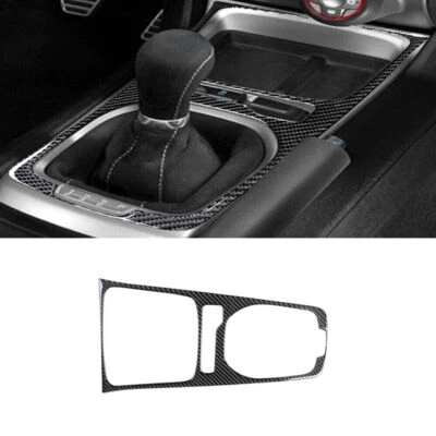 Console de fibra de carbono manual tampa do painel de câmbio de marchas para Chevrolet Camaro 2010-15 - Imagem 1 de 4