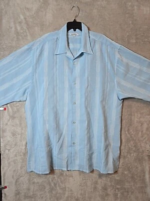 Daniel Elissa Mens 3XL Short Sleeve, Button Down Dress Shirt Light Blue - Image 1 of 4