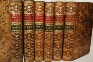 DROIT PUBLIC D'ALLEMAGNE JACQUET 1782 6/6 RELIURE RARE - Picture 1 of 8