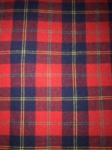 Red Tartan Plaid Flannel Fabric 4 3/4 Yds 172” x 60” Wide NEW - Picture 1 of 1