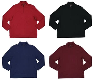 Tasso Elba 1/4 Zip Long Sleeve Mock Neck Solid Color Men's Pullover Sweater NWT - Picture 1 of 5