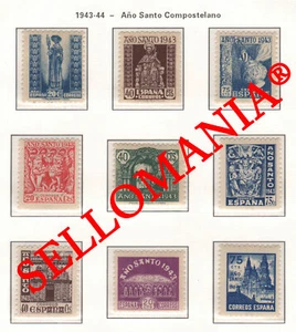 1943 1944 AÑO SANTO COMPOSTELANO CAMINO SANTIAGO ROAD 961 / 69 MNH ** TC23487 FR - Imagen 1 de 3