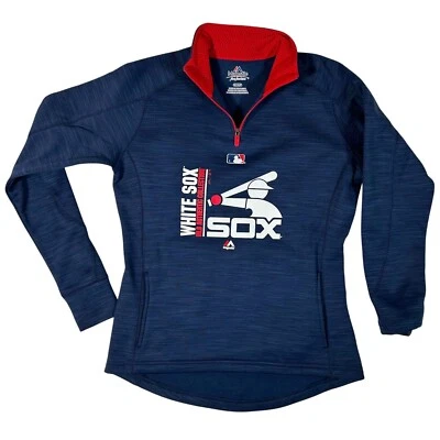 Majestic Chicago White Sox Pullover MLB Fan Fashion Top Quarter Zip S - Image 1 of 4