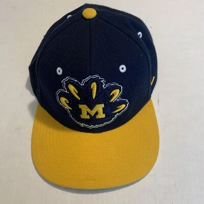 Michigan Wolverines Ball Cap Hat Snapback Baseball Navy/yellow - Image 1 of 4