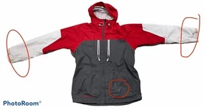 Burton Jacket Men's Size Small S Red Dark Grey White L/S Outerwear Snowboarding - Picture 1 of 8