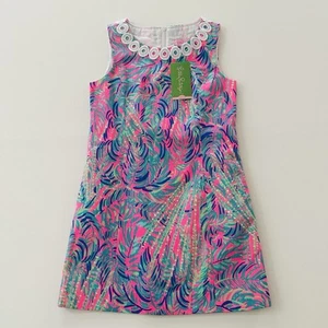 Lilly Pulitzer Girls 7 Pink Dress Coco Breeze Mini Mila Shift NWT - Picture 1 of 7