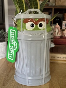 Oscar the Grouch Vintage Sesamstraße Keksdose 11 Zoll NEU - Bild 1 von 9