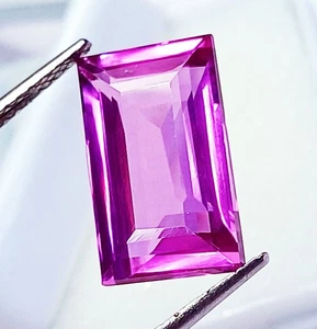 Natural Purple Tanzanite 10.40 Ct Baguette Shape Loose Gemstone Certified - Picture 1 of 6