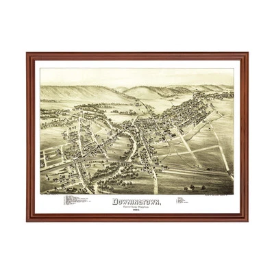 Old Map of Downington, PA 1893 - Vintage Downington Pennsylv - Image 1 of 4
