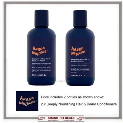Aaron Wallace Deeply Nourishing Hair & Beard Conditioner 250ml x 2 bottles.