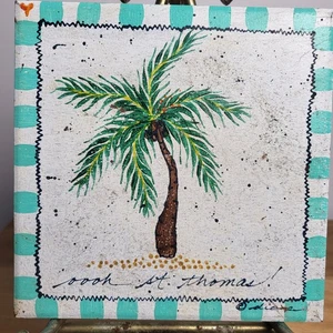 oooh St Thomas Fliese von Diane Kwiecien handbemalt - Bild 1 von 11