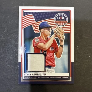 2025 Panini USA Baseball Stars and Stripes Ethan Armbruster Jersey Relic USA-EA - Foto 1 di 2