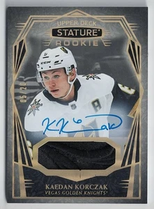 2022-23 Upper Deck Stature Rookie Design Variant Auto Patch Kaedan Korczak 05/20 - Picture 1 of 2
