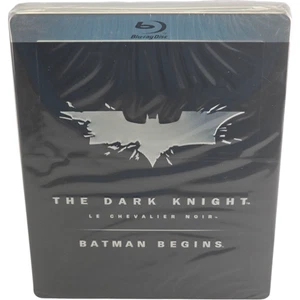 Batman Begins - The Dark Knight 2 Films Blu-Ray Steelbook 2011 Region Free - Picture 1 of 8