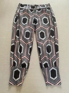 SWEATY BETTY YOGA PANTS GARY SZ 10 SMALL RETRO CROP WOMENS TROUSER SEE DETAIL - Picture 1 of 11