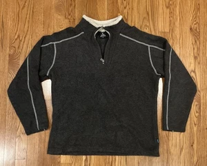 Suéter Pullover KUHL Europa Polar 1/4 Cremallera Para Hombres XL Gris Costuras en Contraste Usado en Excelente Condición - Imagen 1 de 12