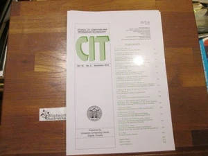 CIT journal of computing and Information technology, December 2010, Volume 18, N - Picture 1 of 1