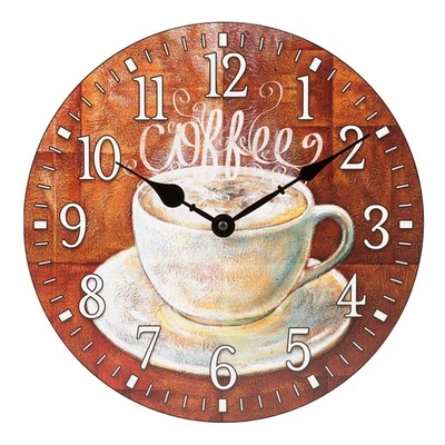 La Crosse Clock 404 - 2631C - INT 12 - Inch Round Coffee Decorative Quartz - Image 1 of 4