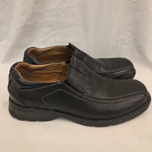 Herren Dockers Schwarz Leder Halbschuhe Größe 11 - Bild 1 von 7