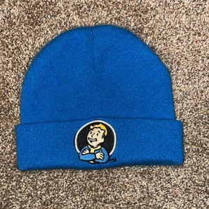 Fallout Beanie Wintermütze blau Bethesda Stocking Cap - Bild 1 von 3