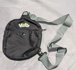 Vans Shoulder Bag- Black Crossbody Purse - Olive Green Strap - Picture 1 of 5
