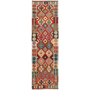 Entryway Wool Kilim Long Runner Rug 2'5"x9'3" Flat Hand Knotted Long Rug -R26098 - Picture 1 of 8