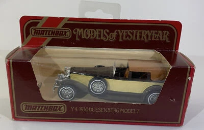 Matchbox Models of Yesterday Duesenberg Modelo J 1930 #Y-4 Marrón Foto 1 de 4