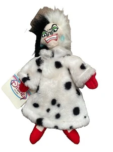 Disney Bean Bag Plush - CRUELLA (101 Dalmatians) (10 inch) - NWT - Picture 1 of 5