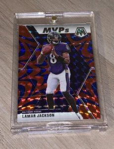 Lamar Jackson HOT REACTIVE BLUE PRIZM MOSAIC REFRACTOR 2020 MVPS RAVENS CARD! - Picture 1 of 2