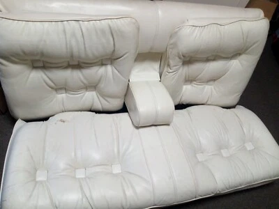 1971 - 1978 Cadillac ELDORADO Biarritz Coupe Rear Seats Pillow Top White Vintage - Image 1 of 4