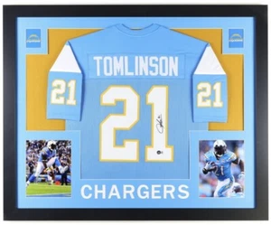 LaDainian Tomlinson Signed Custom Framed Jersey Display, Chargers, (BGS) - Picture 1 of 2