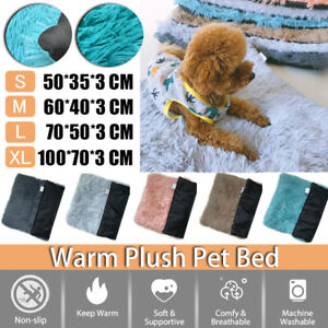 Warm Plush Dog Bed Mat Calming Cushion For Large Dog Cat For Pet Puppy Washable