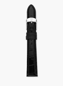 Michele Black Genuine Alligator Leather Watch Strap 18mm - Picture 1 of 1