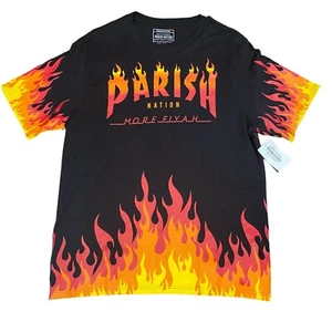 Parish Nation Shirt Men's SZ 3XL Flames Health Wealth Wisdom NWT - Picture 1 of 7