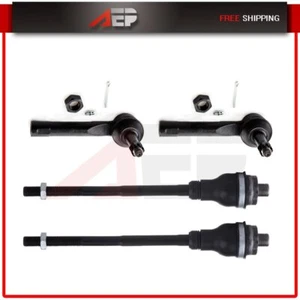 4 Piece Suspension Front Outer Inner Left Right Tie Rod End ES3493T ES3488 Kit - Picture 1 of 9