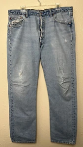 Levis 501 Jeans Mens 38x32 Blue Button Fly Straight Leg Vintage 90s USA - Picture 1 of 20