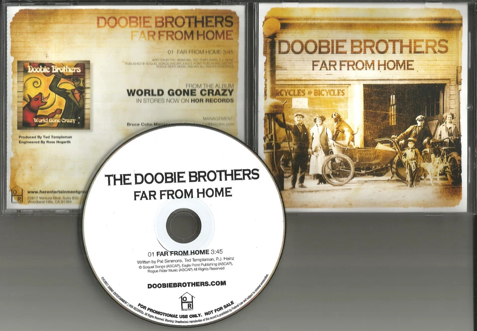 DOOBIE BROTHERS Far From Home PROMO Radio DJ CD single 2011 w/ PRINTED LYRICS - Image 1 of 1