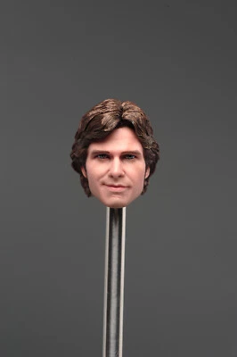 1/6 男 Han Solo Harrison 福特头像雕塑雕刻适合 12 英寸活动人偶玩具 — 第 1/4 张图片