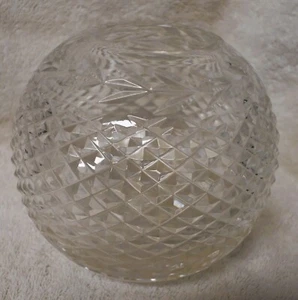 WATERFORD Lead Crystal Rose Bowl GLANDORE 6" Tall - Picture 1 of 3