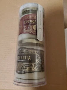 REWINED 2Pc Margarita & Cosmopolitan Candle Gift Set Agave Citrus Orange Soy Wax - Picture 1 of 1
