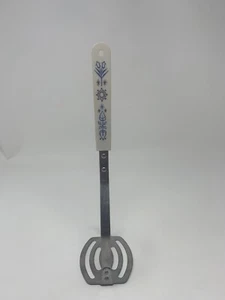 ACE Potato Masher, Stainless Steel ~ USA ~ Blue and White Handle ~ Vintage - Picture 1 of 5