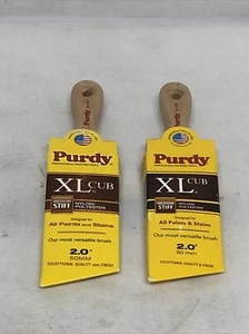 Lot Of (2) Purdy XL Cub 2 in. W Angle Nylon Polyester Trim Paint Brush - Picture 1 of 3
